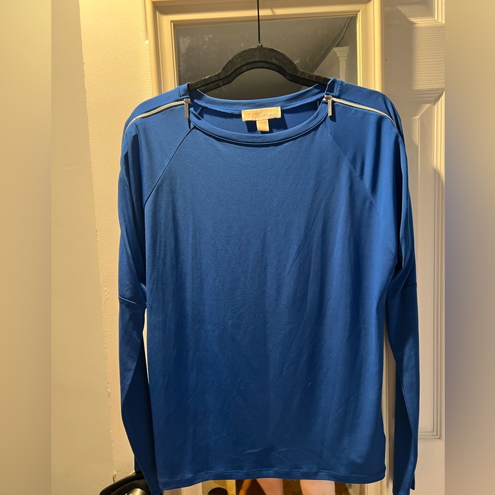 Michael Kors Royal Blue Long Sleeve Top